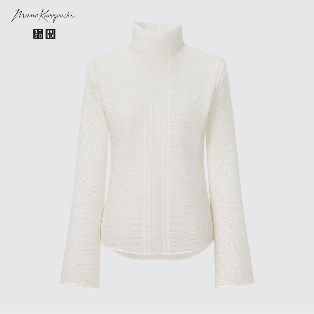 UNIQLO - Mesh High Neck Long Sleeve T-Shirt (Mame Kurogouchi Collaboration)